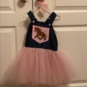Mud pie Tutu dress with horse